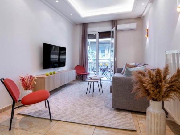 Stylish 2BDR Exarchia Apt with Balcony and Workspace